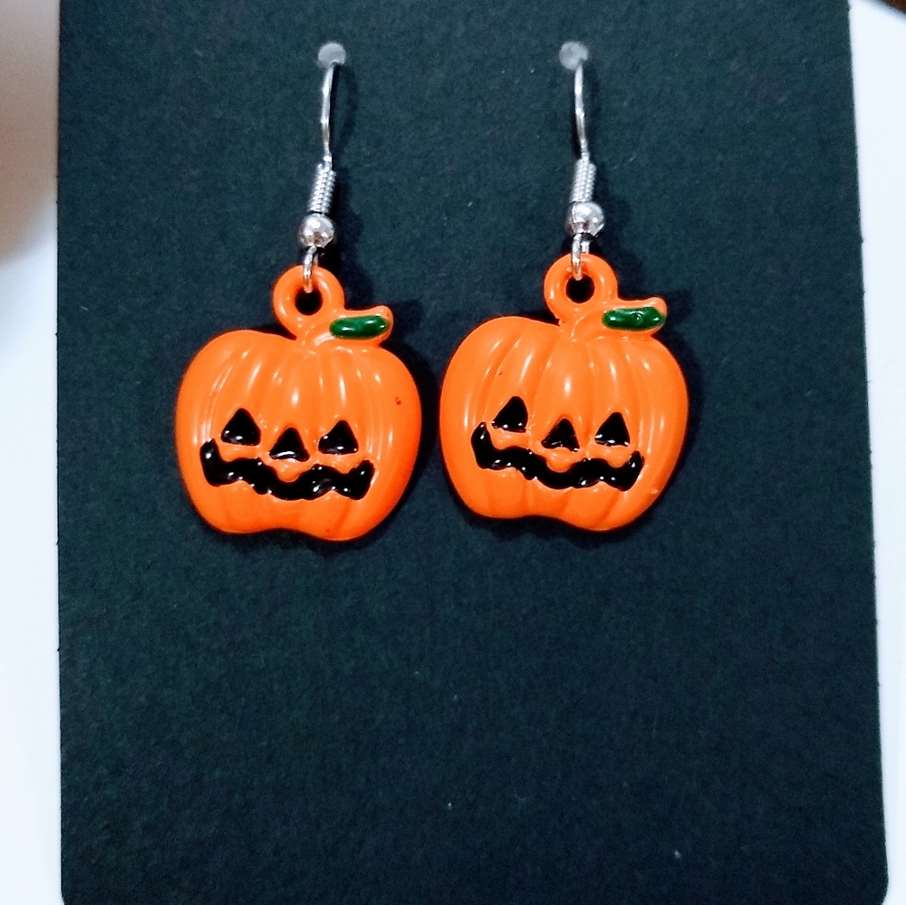 Halloween Jack O'lantern Pumpkin Earrings 🎃